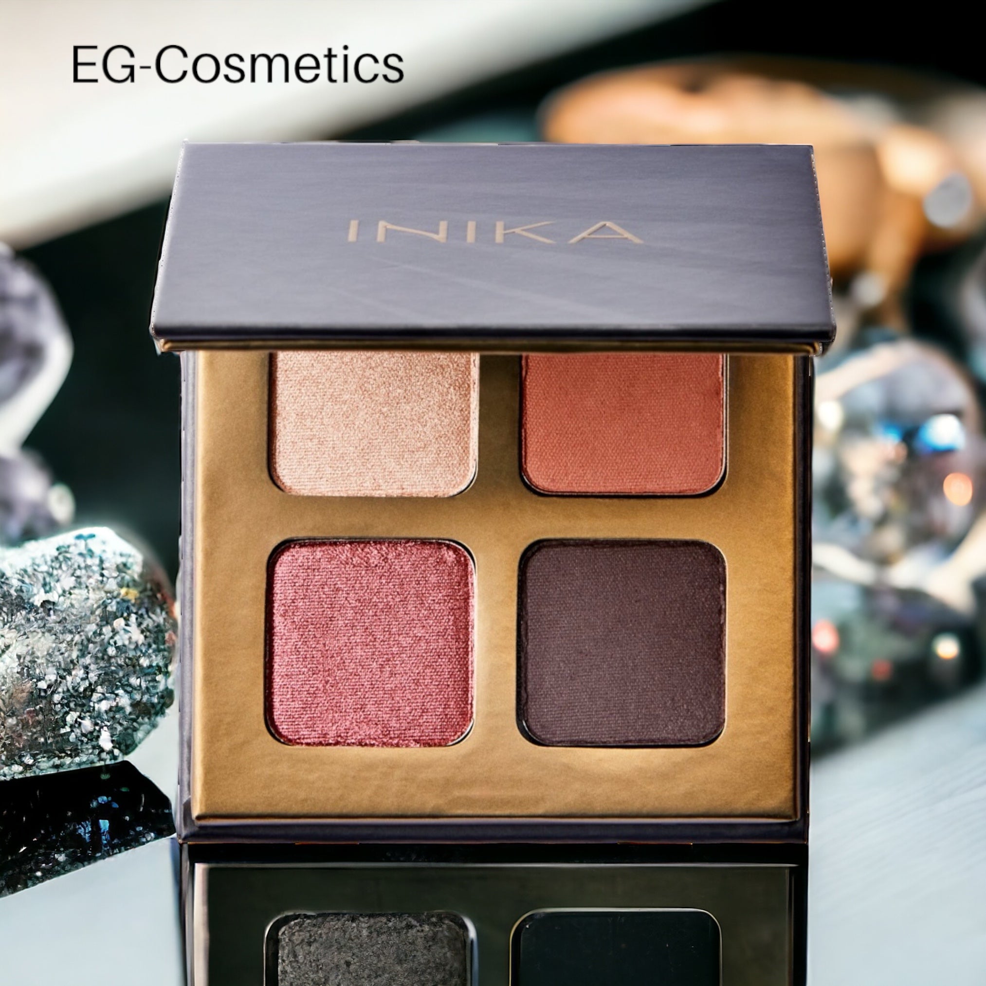 INIKA Organic Quad Eyeshadow Palette (Flowers) 5g