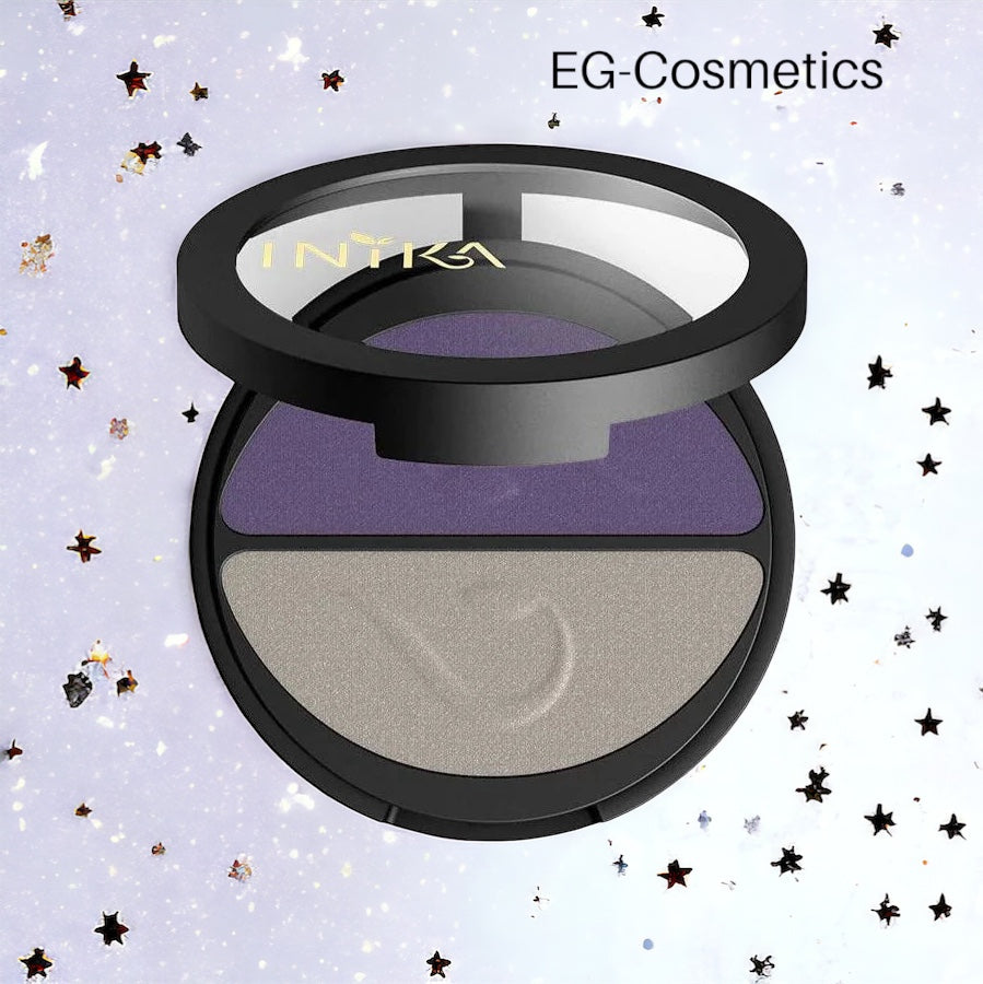 INIKA Pressed Mineral Eye Shadow Duo (Purple Platinum) 3.9g