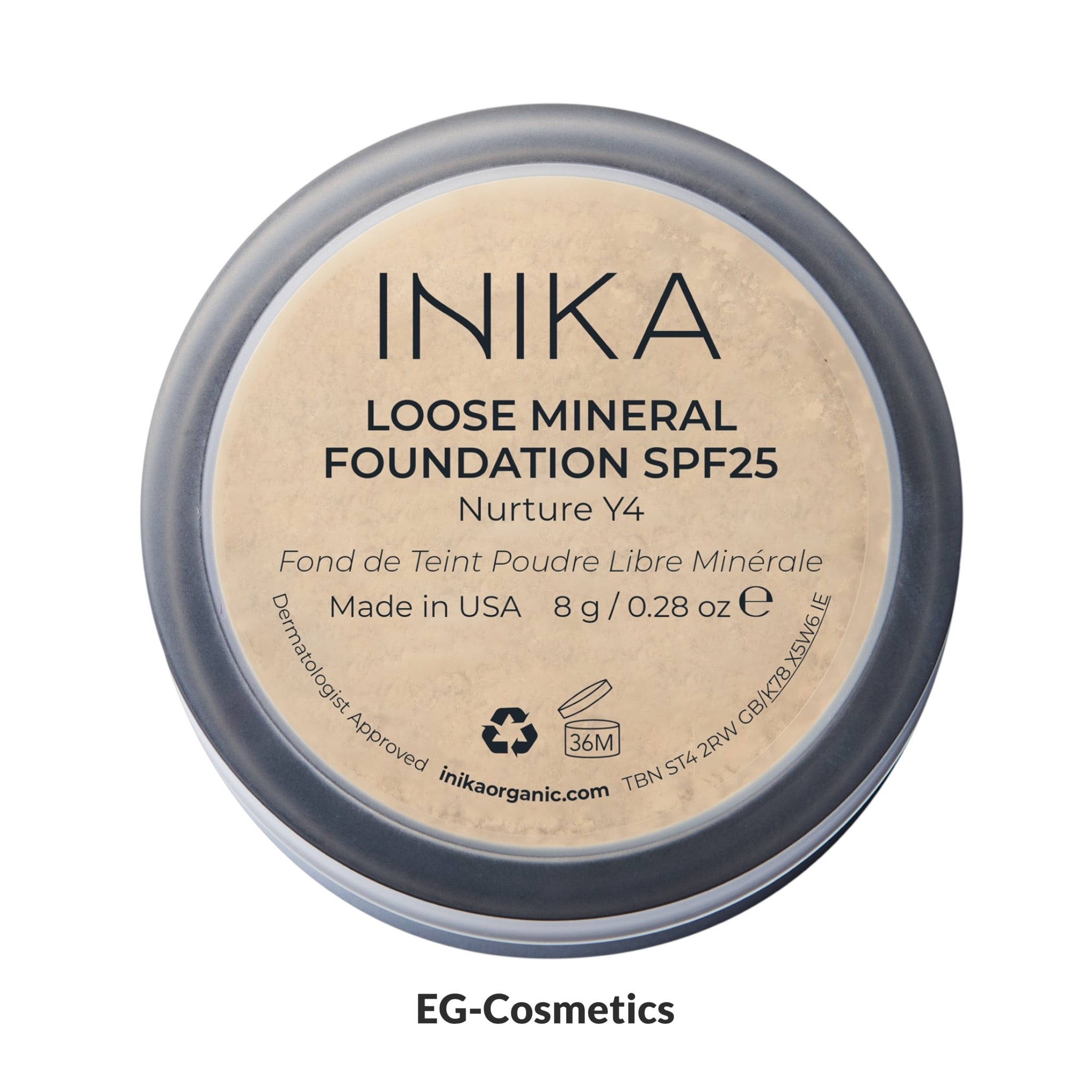 INIKA Certified Loose Mineral Foundation SPF25 8g NUTURE