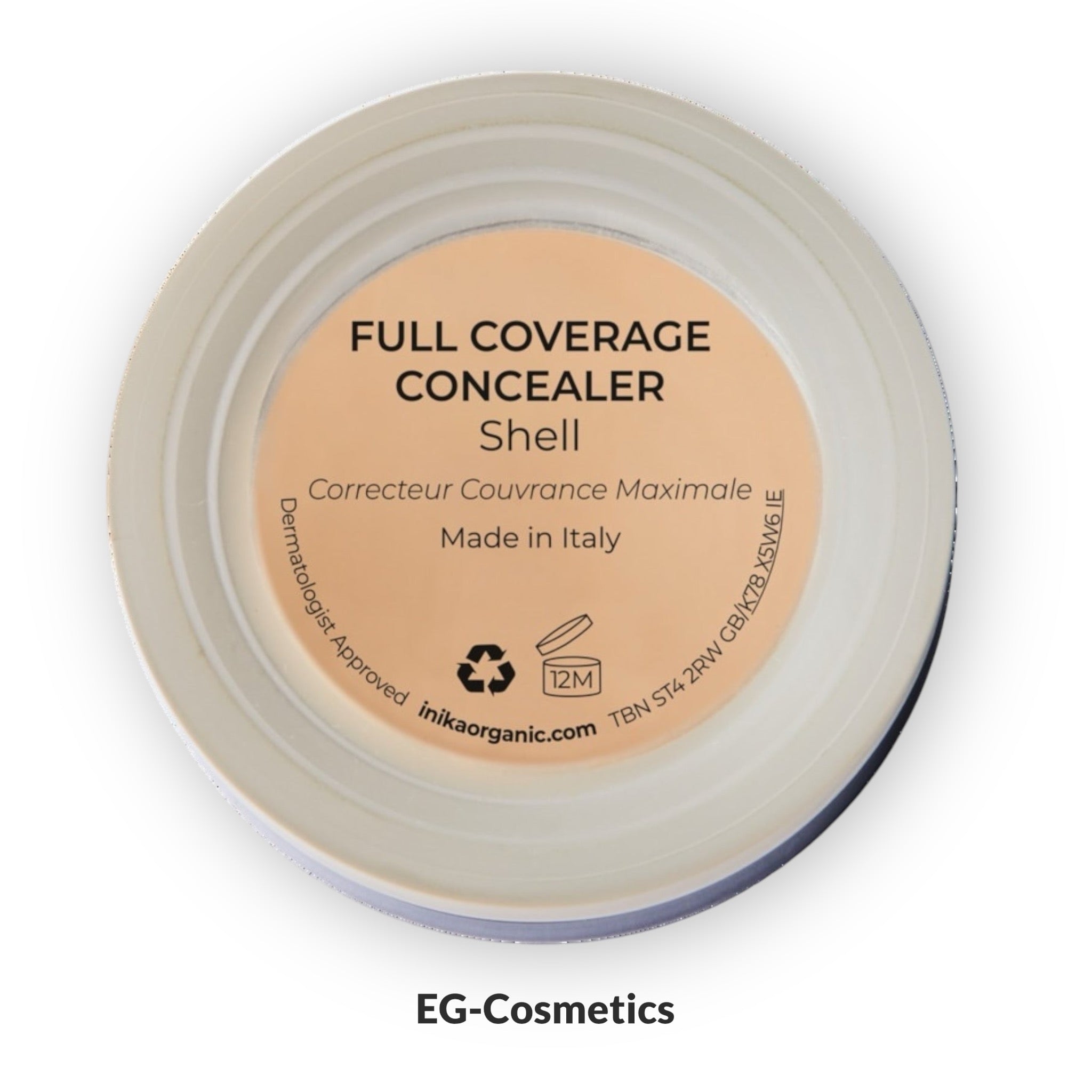 INIKA Organic Full Coverage Concealer (Shell) 3.5g