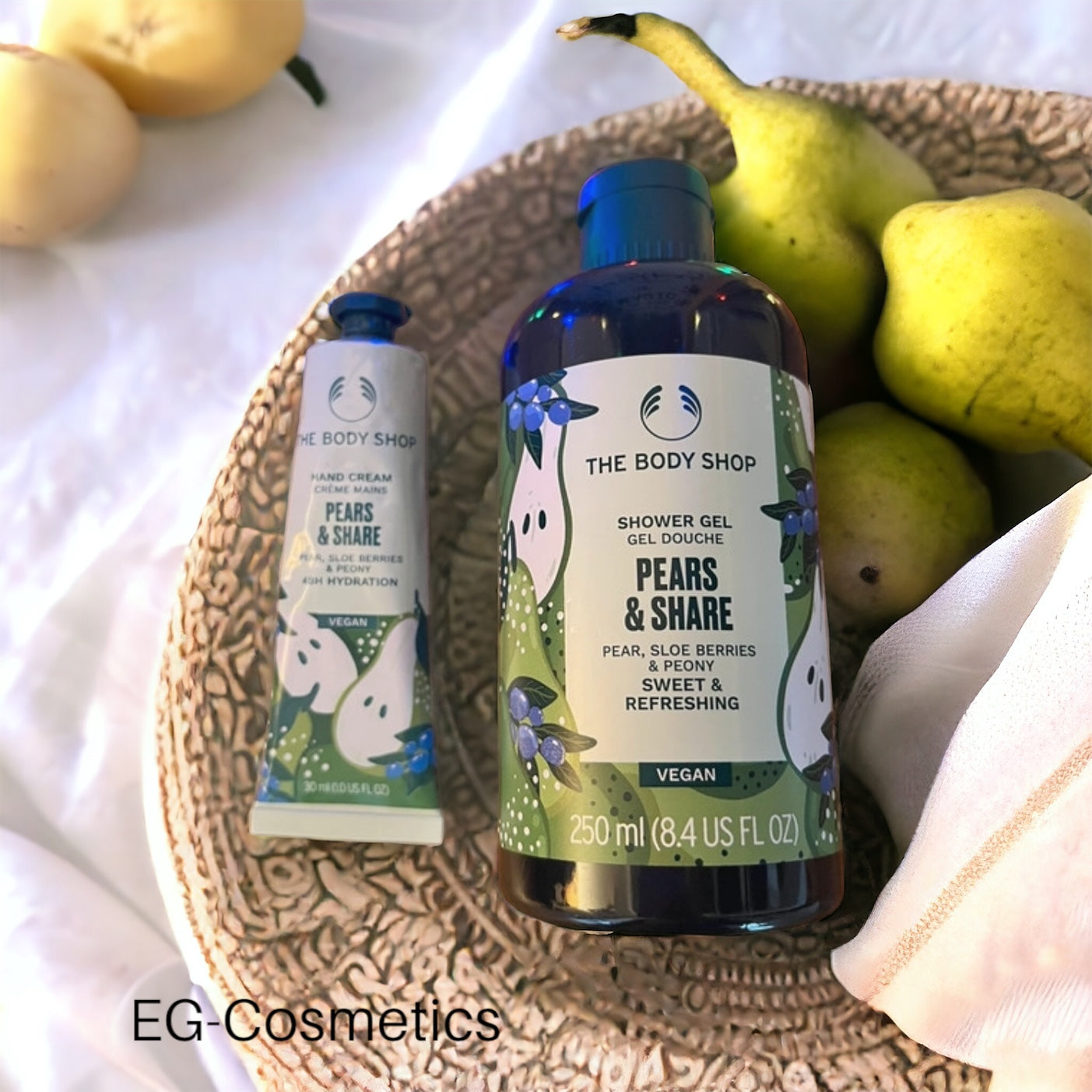 The Body Shop by EG-Cosmetics  'Pears & Shares' Shower Gel & Hand Cream DUO