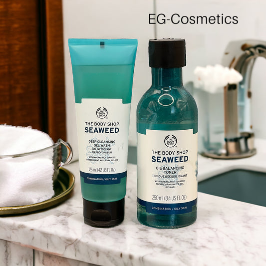 The Body Shop by EG-Cosmetics Seaweed Deep Cleansing Gel Wash 125ml & Oil Balancing Toner 250ml DUO