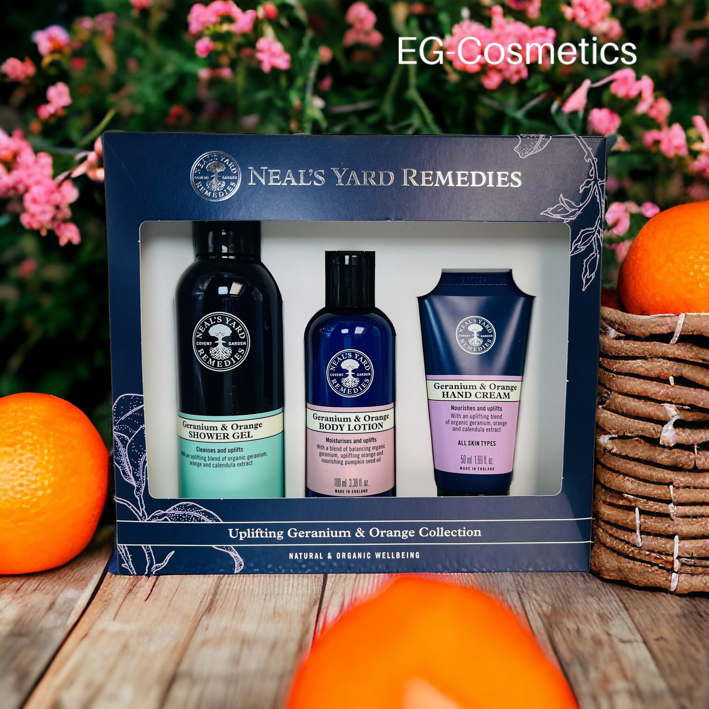 Neal's Yard Remedies Uplifting Geranium & Orange Collection