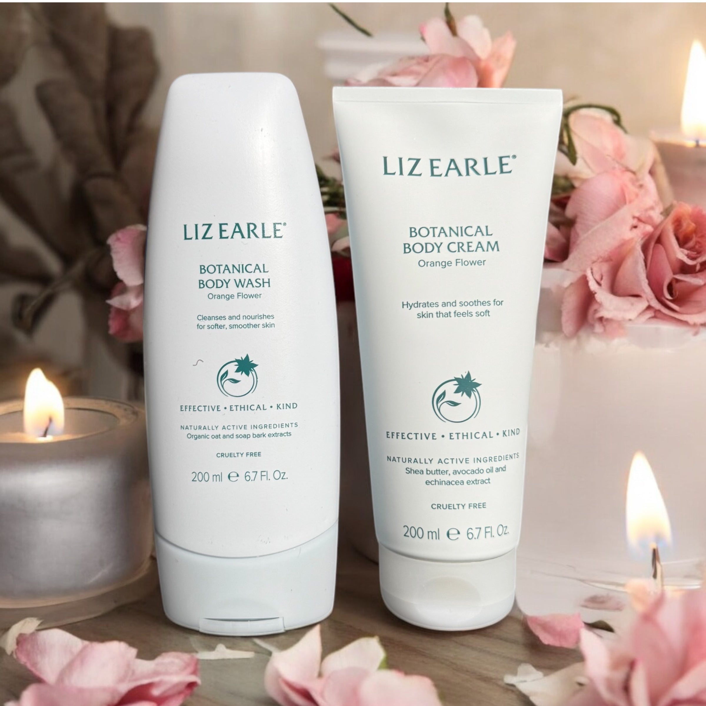 Liz Earle™ Botanical Orange Flower Body Wash & Body Cream 200ml