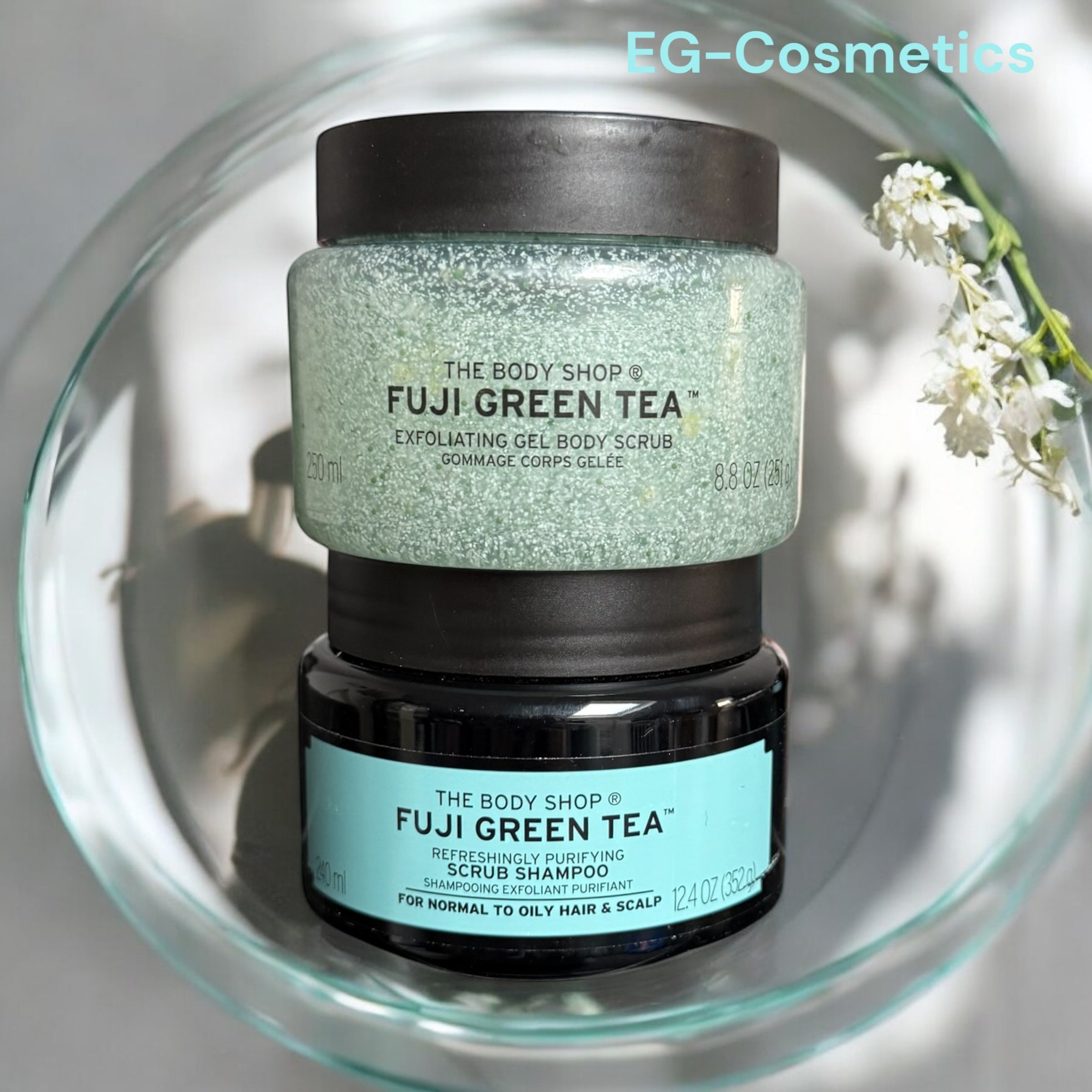 The Body Shop Fuji Green Tea™ Hair & Body Scrub Shampoo DUO