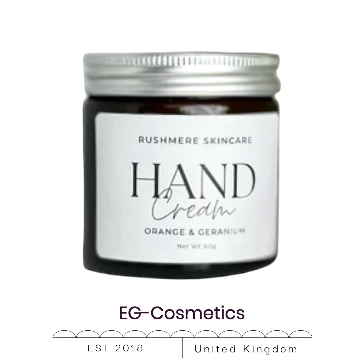 Rushmere Skincare Orange & Geranium Hand Cream (Organic) 60g