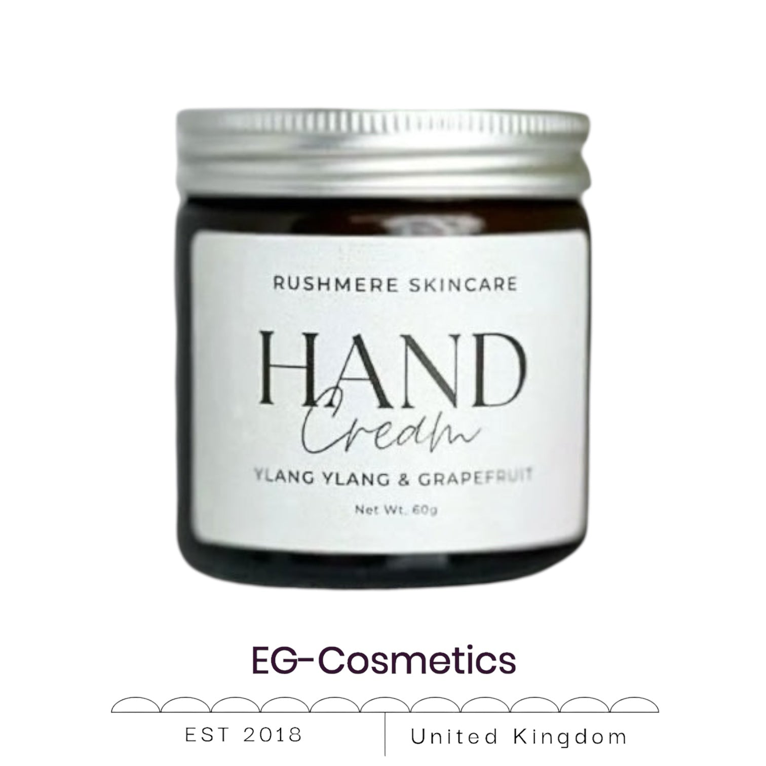 Rushmere Skincare Ylang Ylang & Grapefruit Hand Cream (Organic) 60g