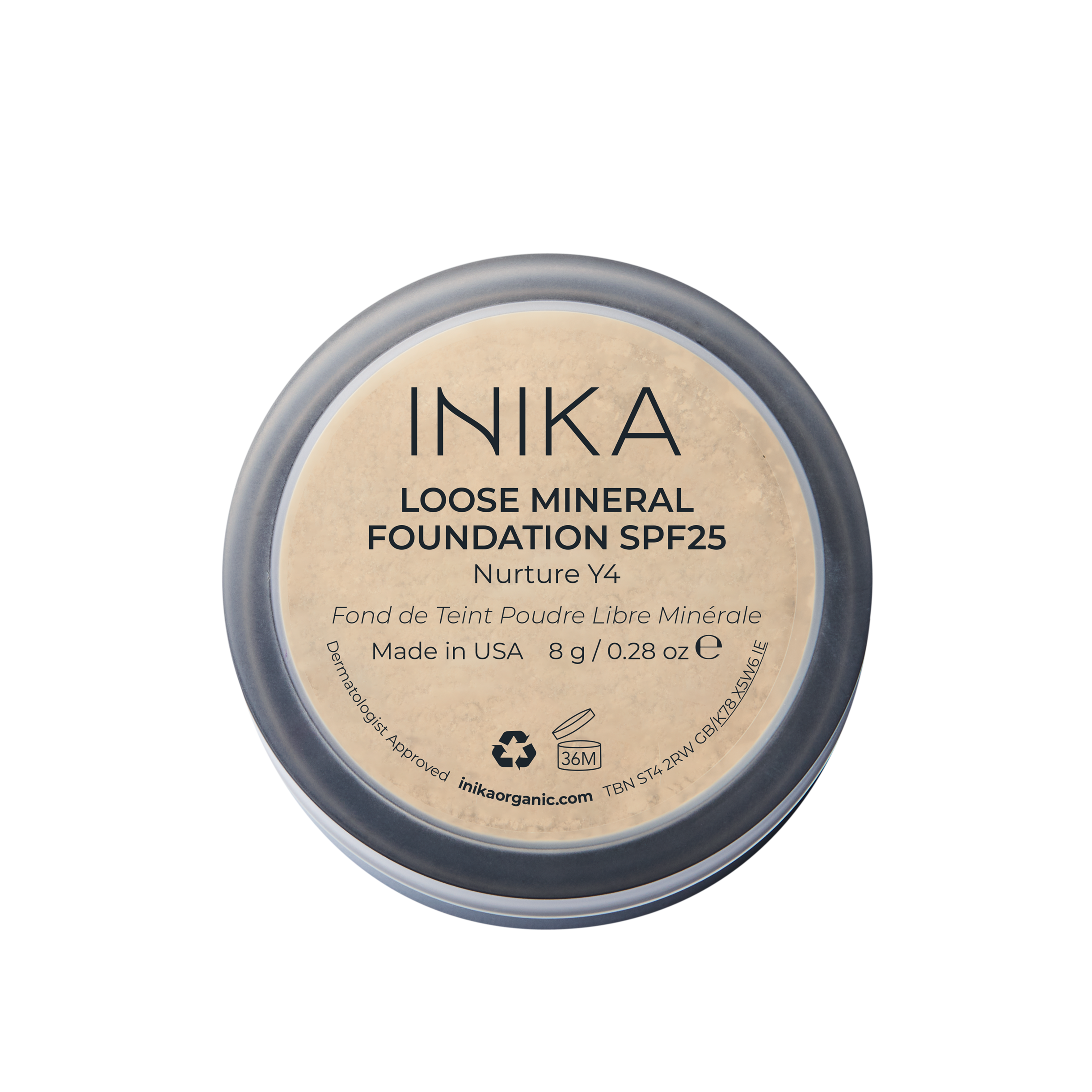 INIKA Certified Loose Mineral Foundation SPF25 8g NUTURE