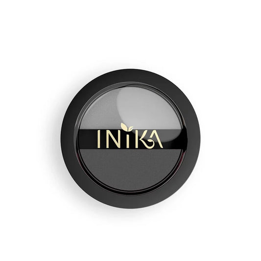 INIKA Certified Organic Pressed Mineral Eye Shadow Duo (Platinum Steel) 3.9g