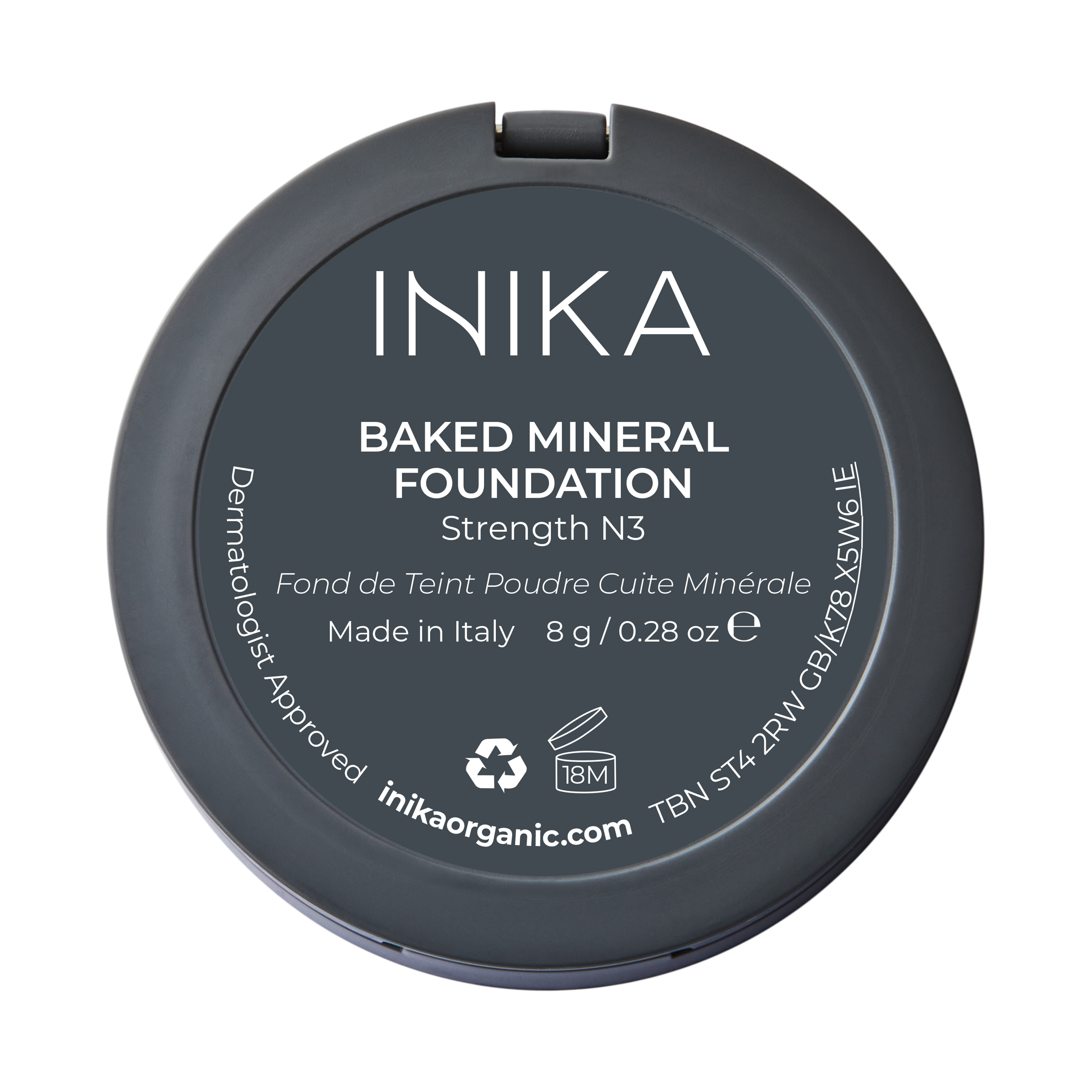 INIKA Certified Baked Mineral Foundation 8g STRENGTH