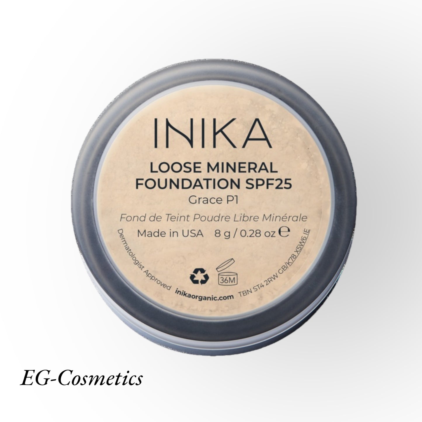 INIKA Certified Loose Mineral Foundation SPF25 8g GRACE