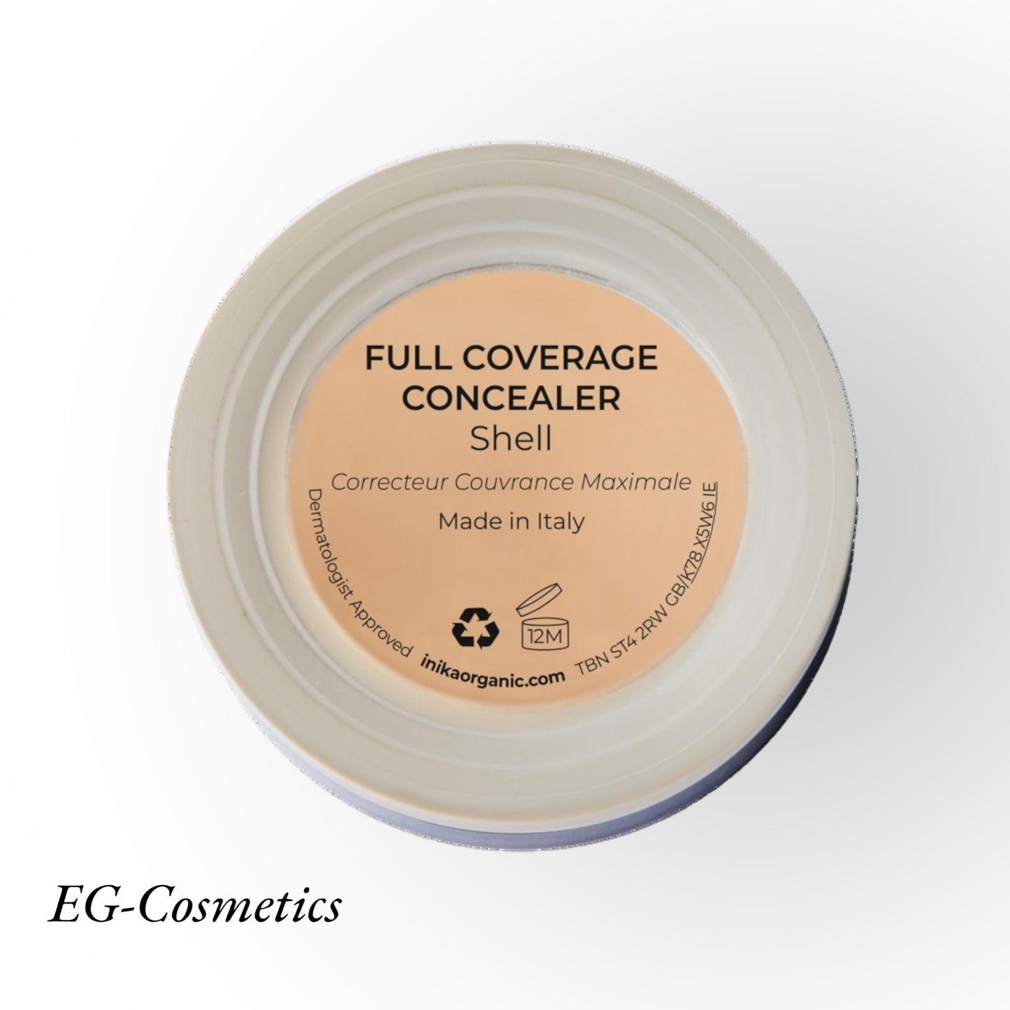 INIKA Organic Full Coverage Concealer (Shell) 3.5g